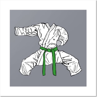 Green Belt Karate Gi Posters and Art